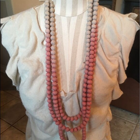 LONG THREE Strand Pink Ombre Fabric Ball - Picture 1 of 16